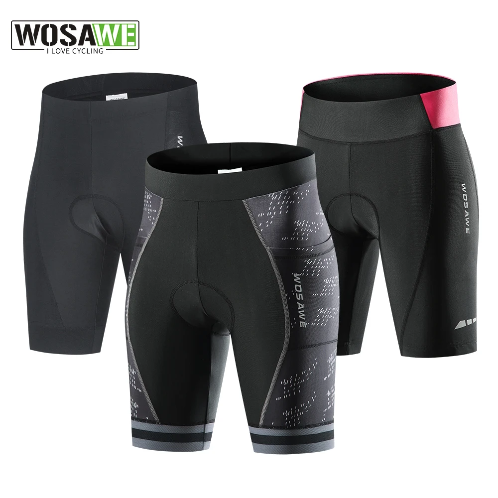 

WOSAWE Summer Women's Cycling Shorts Gel Pad Breathable Underwear Bicycle Tights Riding Downhill Road Bike MTB Shorts Underpants