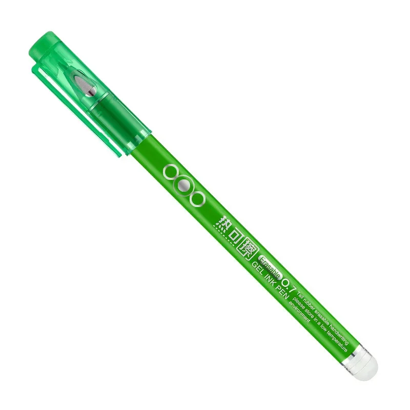 4 Uds. Bolígrafos borrables al calor de 0,7 MM, punta de bala, bolígrafo de Gel borrable sensible al calor de colores, escritura suave, tinta negra, azul, roja y verde - Imagen 6