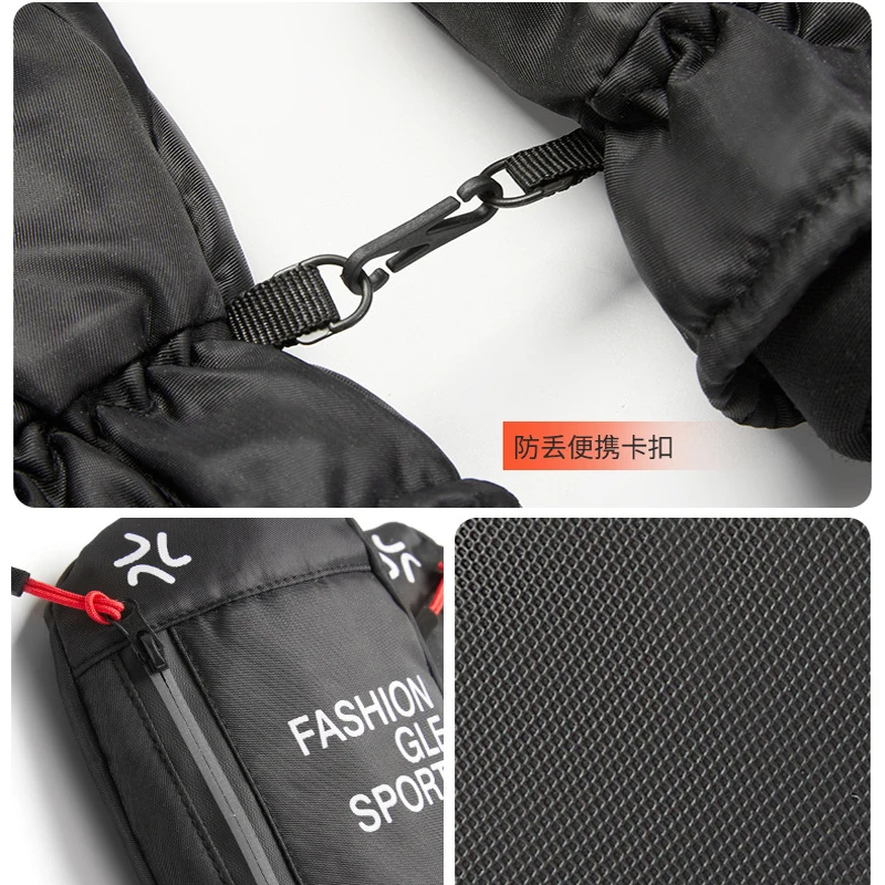 Winter Skiing Gloves Waterproof Snowboarding Touch Screen Thermal Thick Snow Windproof Gloves Men Women Snowmobile Warm Mittens 5