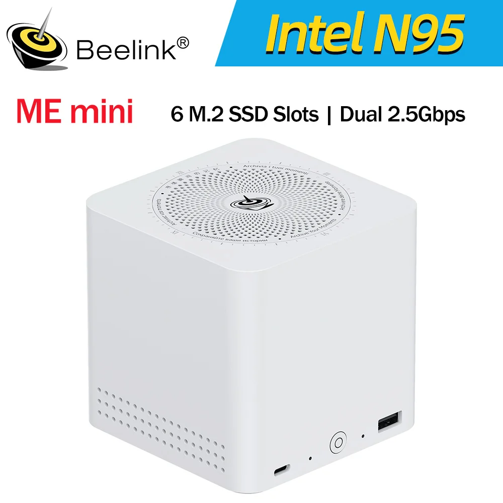 Beelink ME Mini NAS Intel Twin Lake N95 N150 LPDDR5 4800MHz 12G