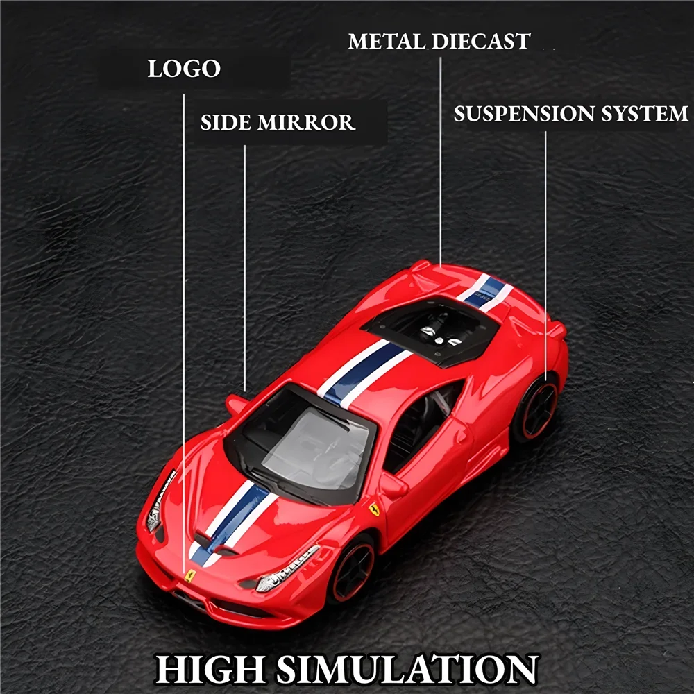 ブラーゴ-フォードマスタングgtレプリカ車モデル,1:64スケール
