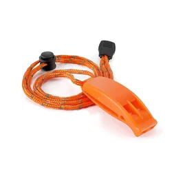 Emergency Safety Whistle with Lanyard (Orange)