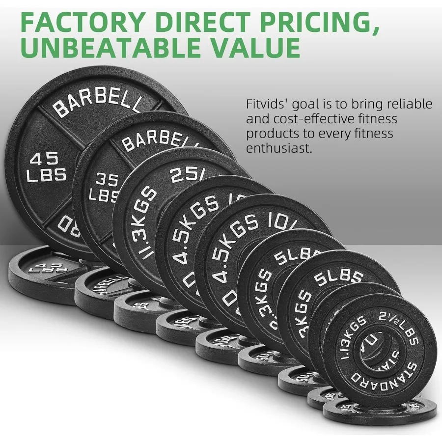 2Inch Cast Iron Weight Plate for Strength Training and Weightlifting Home Gym Exercise Durable Fitness Equipment with Multiple