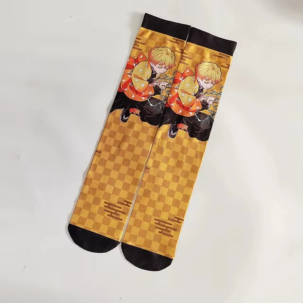 Anime Demon Socks Kamado Tanjirou Nezuko Agatsuma Zenitsu Accessories Creative Cartoon Adult Socks Gift