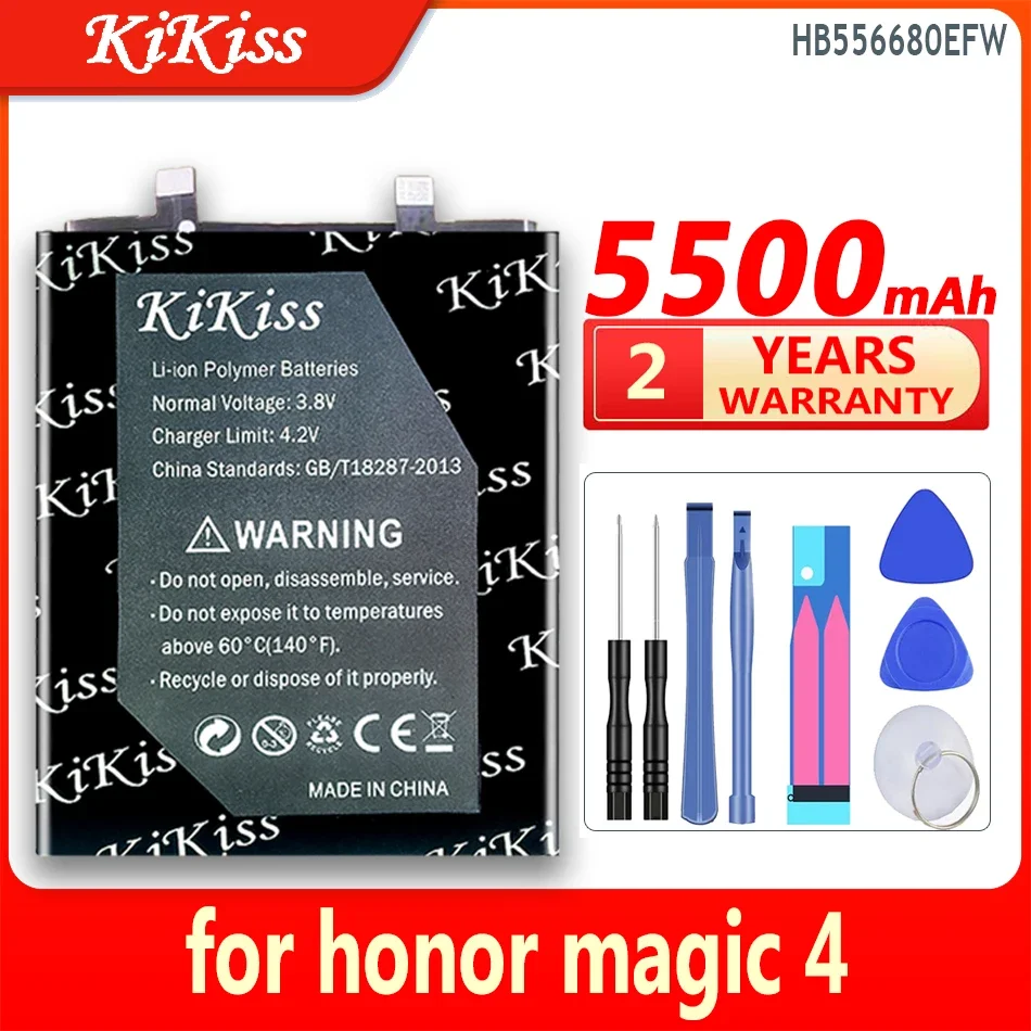 

KiKiss High Capacity Battery HB556680EFW 5500mAh for honor magic 4 magic4 Bateria
