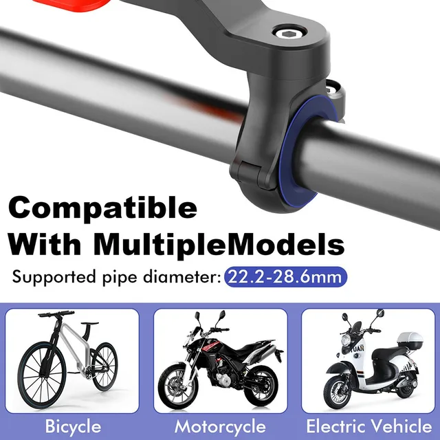 Bike phone holder with 360° rotation