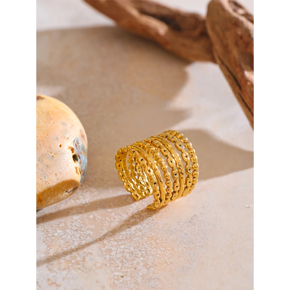 Yhpup Stainless Steel Ring Rust Proof