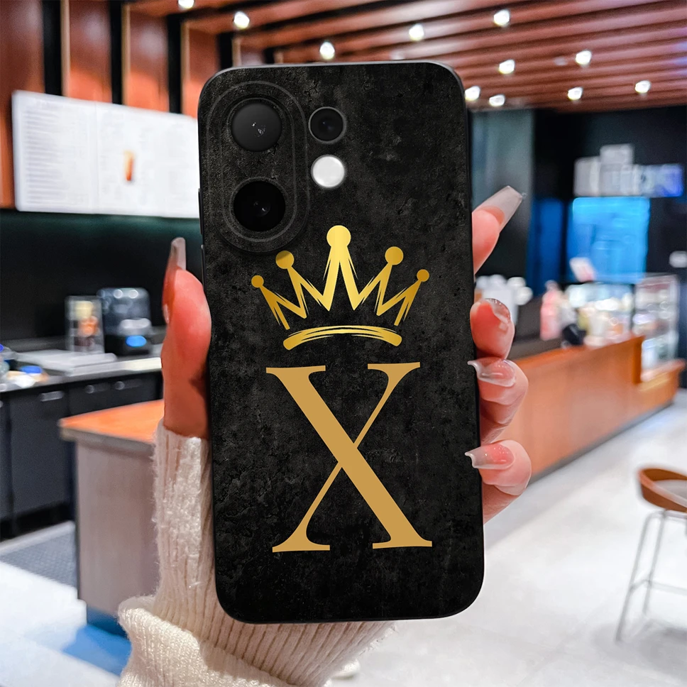 Luxe Alphabet Soft Silicone Anti-Drop Phone Case - Full Coverage