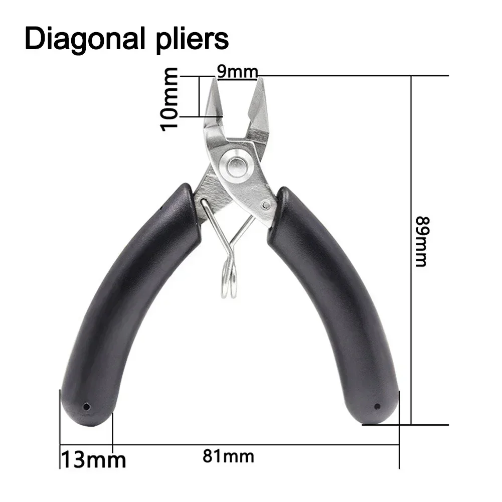 Pliers Diagonal Pliers Round Bent Needle Nose Pliers For DIY  Jewelry Making Curved Mouth Cutting Cable Nippers Hand Tools 5