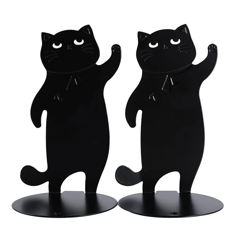 

Черные подставки для книг в виде кота, черный цвет, кошка, подарки для влюбленных, кошки, подставки для книжных книг в стиле аниме, простые в использовании подставки для книг в виде животных