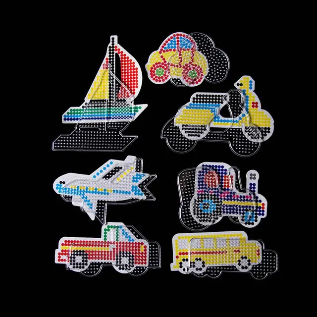 Fuse Pixel Art Puzzle Pegboards Patterns Templates Ironing Paper White Plastic Tweezers for 5mm Hama Beads 3D Toys Children Gift 2