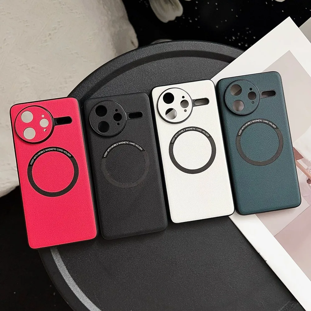 Luxury PU Leather Wireless Charging Protective Phone Case in Elegant Shell Design
