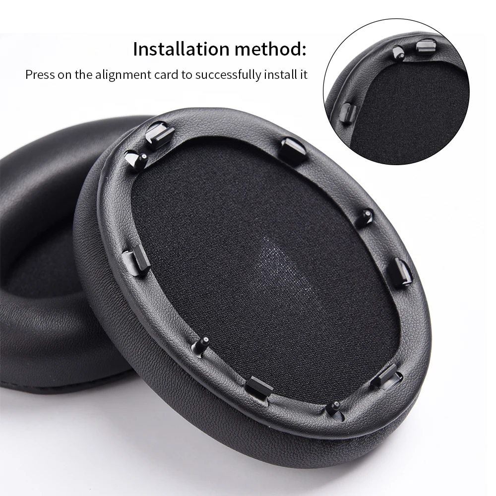 Genuine Lambskin Couro Ear Pads para Sony Almofada de Auscultadores Esponja Earmuffs Headconjunto Espuma Substituição Wh1000xm3 - Image 5