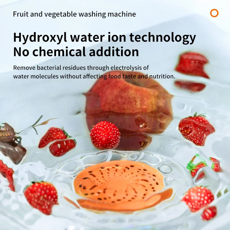 Portable Fruit Vegetable Washing Machine Household Fruits Vegetables Wash Ingredients Fully Automatic Food Cleaner Machine