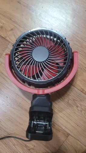 Car Cooling Clamp Fan 2000mAh USB Rechargeable Fan