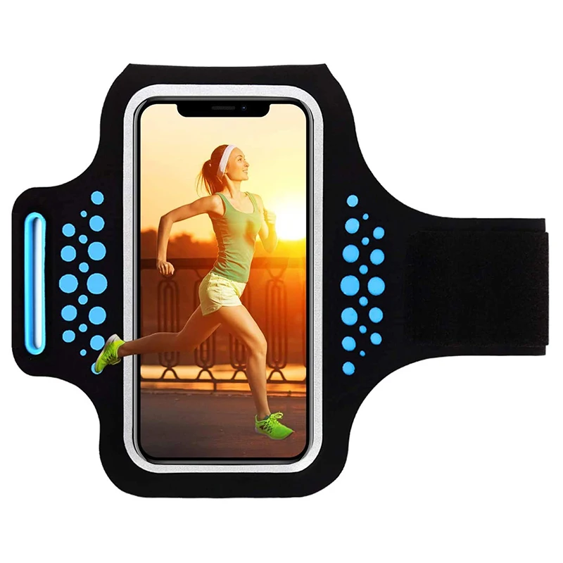HAISSKY 5.0" Small Running Sports Armband Bag For iPhone 13 12 Mini 11 Pro 6 6s 7 8 SE On Hand Belt Workout Arm Bags Pouch