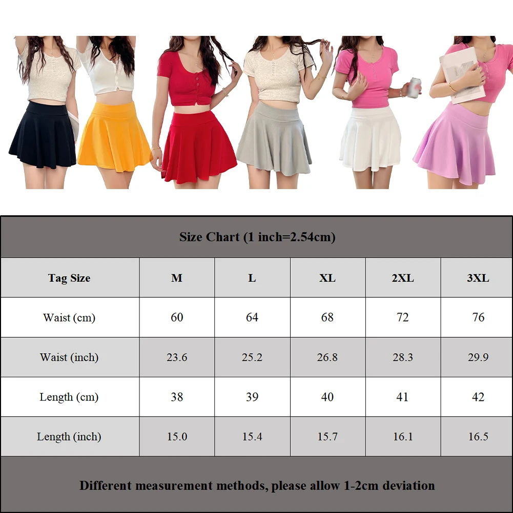 Skirts Sun Skirts 1pcs Elastic High Waist Mini Pleated Polyester S-XXL Solid Daily Dating Brand New Fashionable