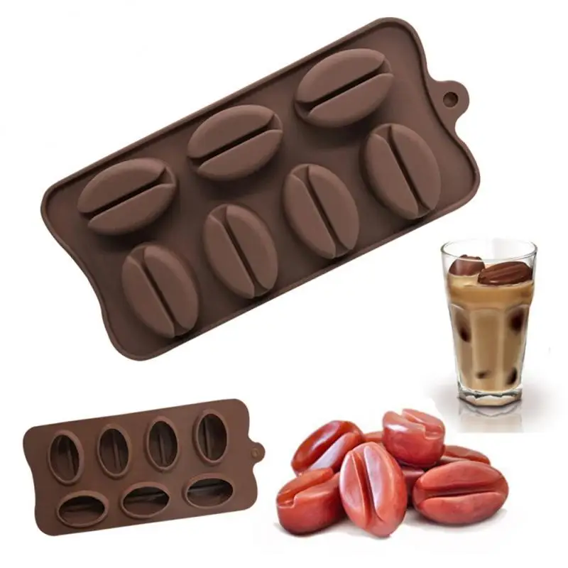 

New Type Ice Cream Tools Coffee Bean Ice Tray Food Grade Silicone Quick-freezing Ice Maker Storage Grid For Kitchen