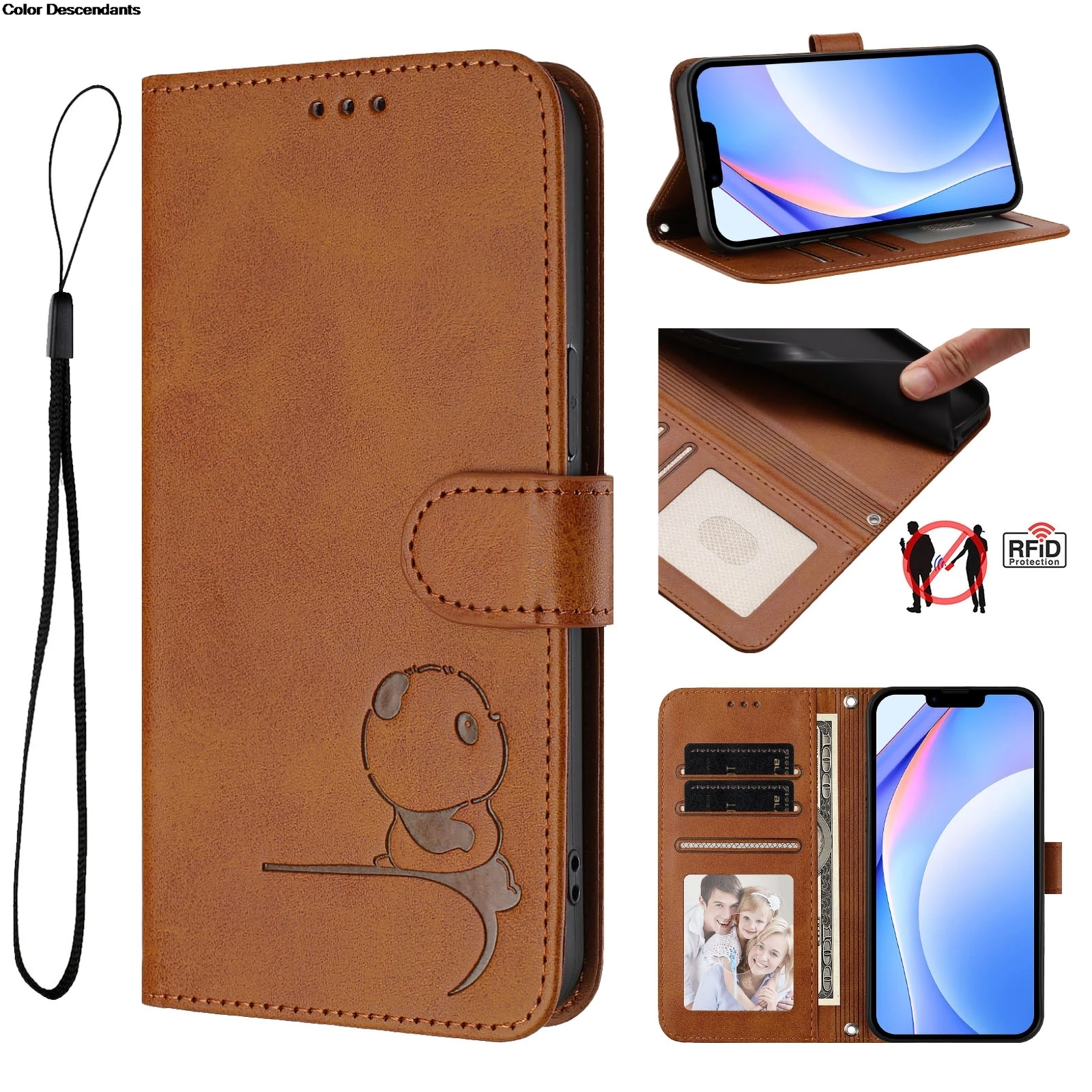 Premium Flip PU Leather Wallet Phone Case with Card Slot and Book Cover Design