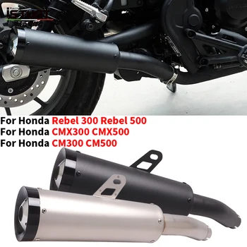 Slip On for Honda Rebel 500 300 Cm300 Cm500 Cmx300 Cmx500 2017-2021 Motorcycle Exhaust Escape Modify Mid Link Pipe Moto Muffler