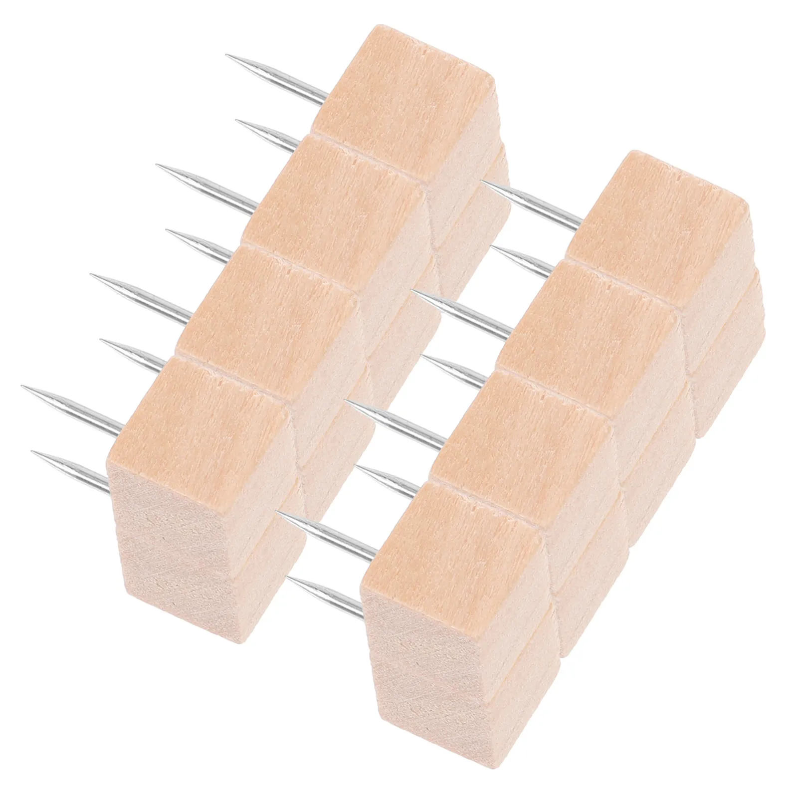 100개 코르크 보드용 나무 푸시핀, 사무실/학교용 게시판, 사진, 메모, 지도 표시용 벽걸이 핀
