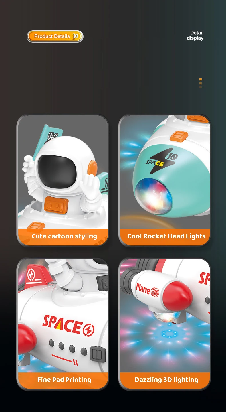 Space Rocket Car Battery Operated With Light &Amp; Music