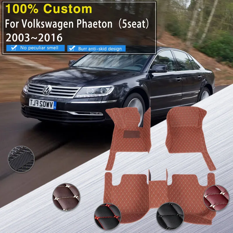 LeatherCarFloorMatsForVWVolkswagenPhaetonGP0123420032014