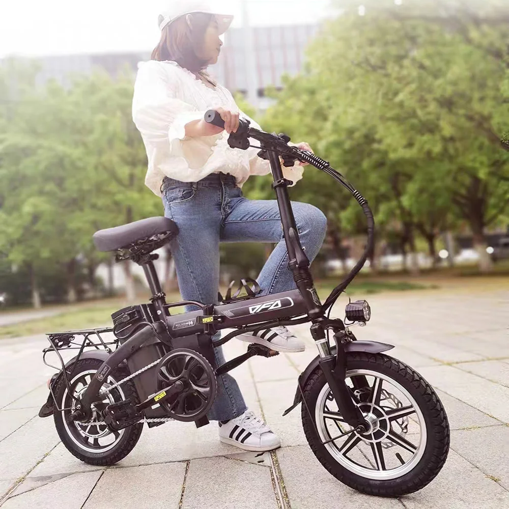 Sailnovo - Bicicleta eléctrica de 14 pulgadas para adultos y adolescentes  con acelerador de batería de iones de litio de 18.6 MPH y asistencia de