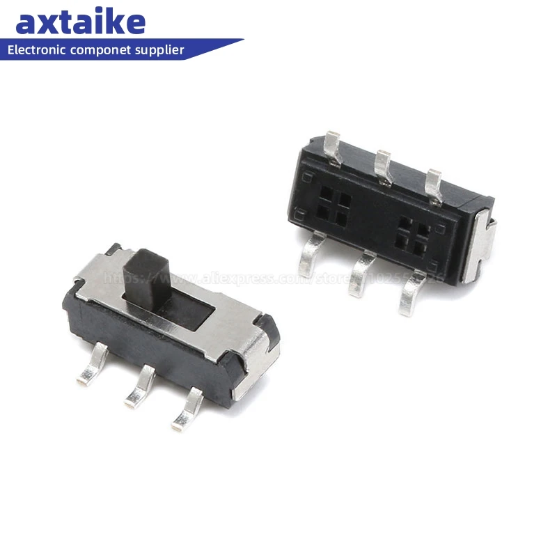 

20PCS MSS22D18 SMT Toggle switch SMD 6Pins Handle high 2mm 2P2T The micro Slide Switch MSS22D18G2 MSS-22D18 SMT