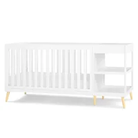 4-in-1 Convertible Crib and Changer, Bianca White w/Natural 1