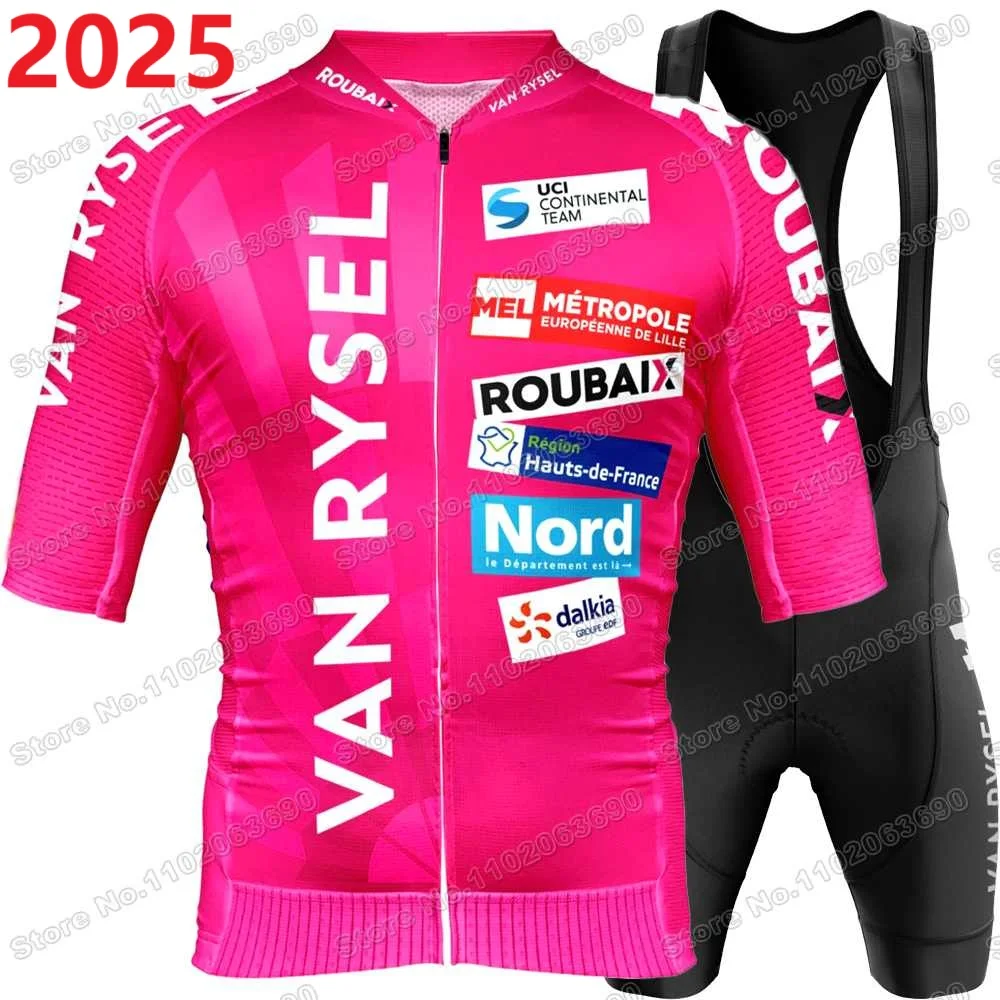 Cycling Jersey Set Van Rysel Roubaix France Team Men Road Bike Shirts Bib Shorts MTB Maillot
