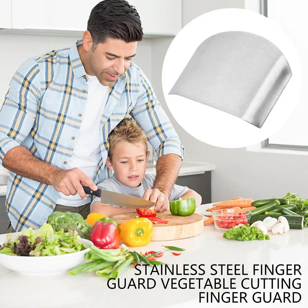 Description Picture 4 of itemStainless Steel Finger Protector Anti-cut Finger Guard Safe Vegetable Cutting Hand Protector Kitchen Accessories