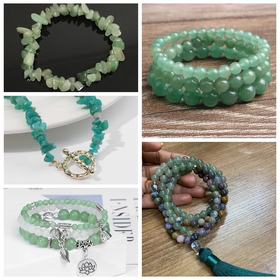 さまざまな形の天然グリーンパールビーズ,ジュエリー製造用のさまざま