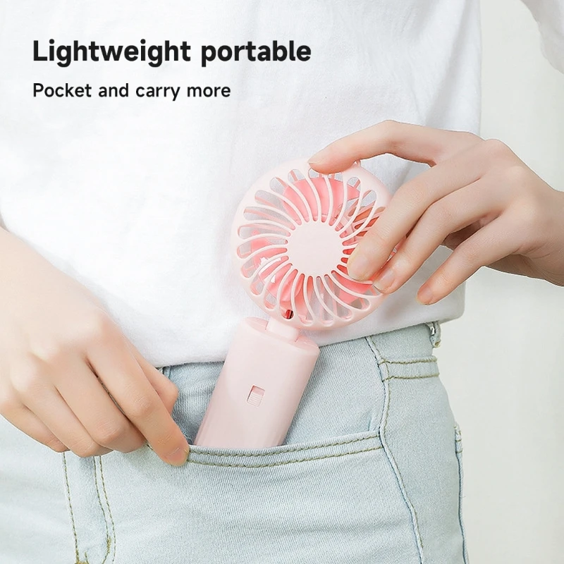 Handheld Fan 2xAA Battery-Powered Fan Pocket Fan Person Fan Adjustable