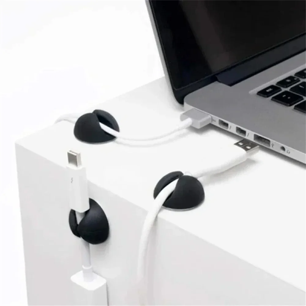 20PCS 실리콘 케이블 클립 USB 코드 와인더 데스크탑 관리 코드 클립 마우스 헤드폰 이어폰 케이블 홀더 보호대
