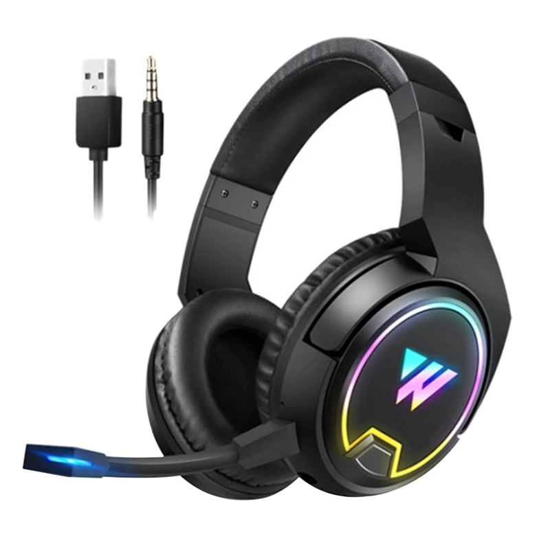 

Wireless Gaming Headset Noise Cancelling Headphones With Mic Over-Ear Headphones For PC Computer Laptop