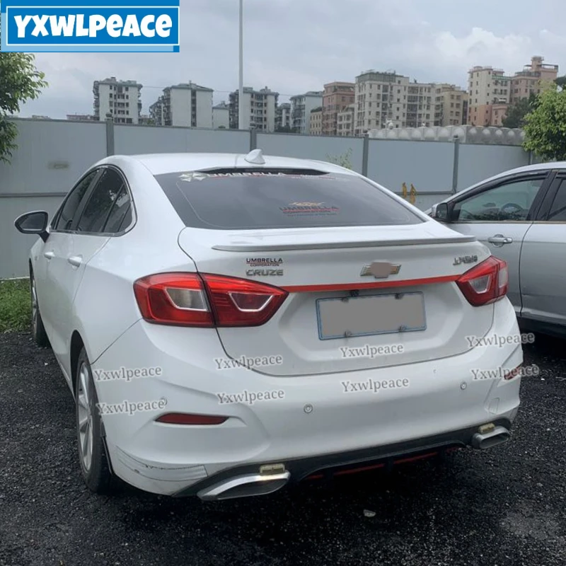 Pro chevrolet cruze 2017 2018 2019 ABS plastový nelakované barva zadní kufr spoiler kufr lippe blatník tělo souprava příslušenství