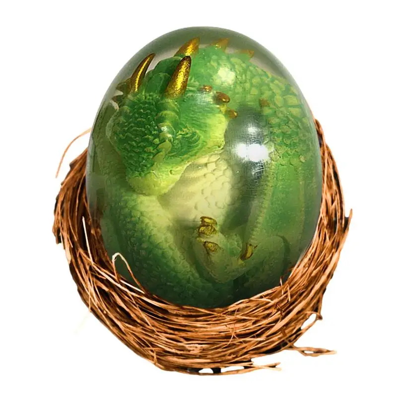 

Crystal Transparent Dragon Egg Resin Crystal Dragon Egg Resin Sculpture Dinosaur Room Decor Handmade Sculpture Souvenir Desktop