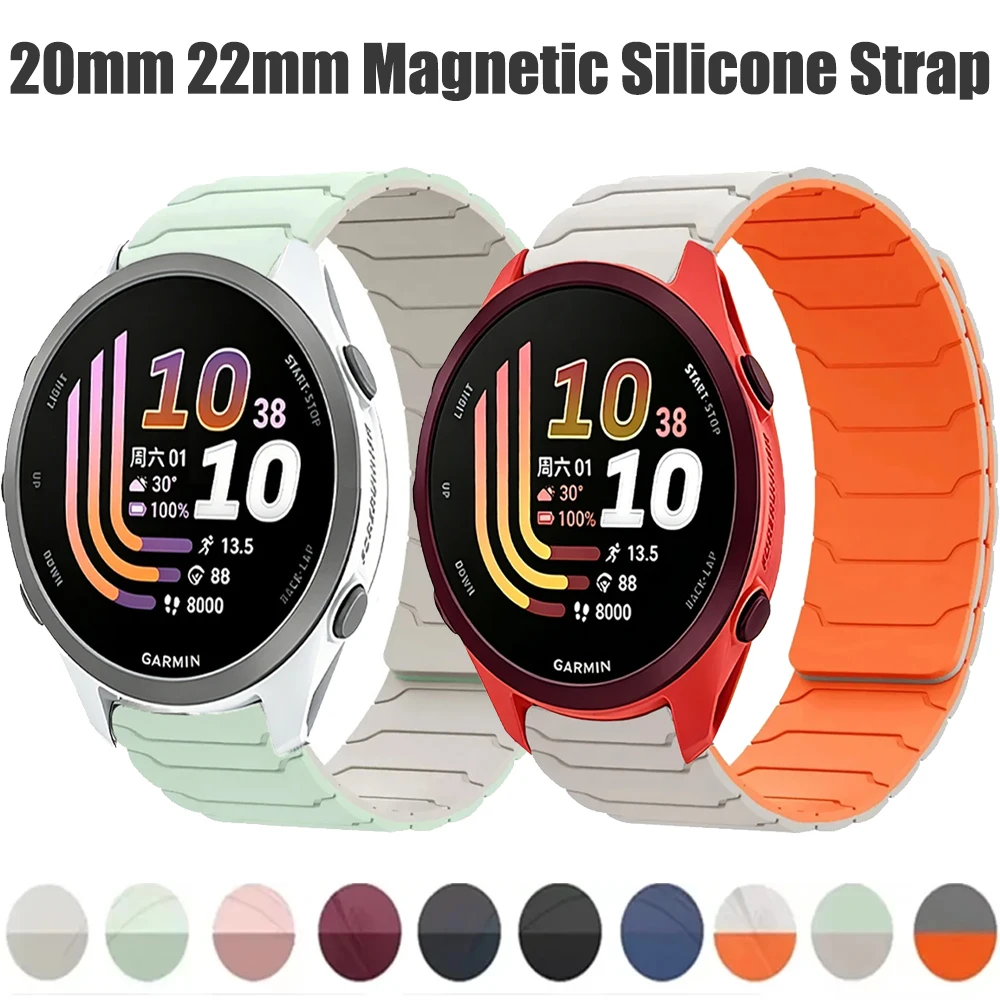Versatile Silicone Smartwatch Strap with Magnetic Breathable Design