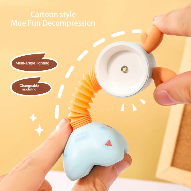 

20 Models Creative Cute Night Light Neck Bendable Giraffe Desktop Table Lamp With Decor Sticker Reading Light Children's Gifts