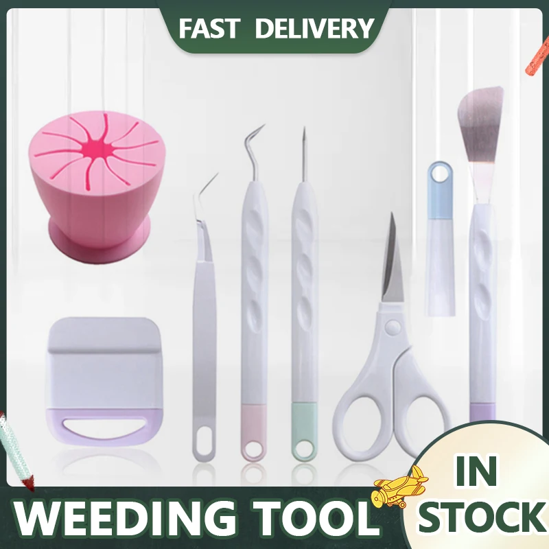 1 Pz Strumenti Di Diserbo In Vinile Portatile Per Vinile Con Gancio Weeder Piecing Tool Vinile Starter Tool Kit Cricut Accessori Per Macchine