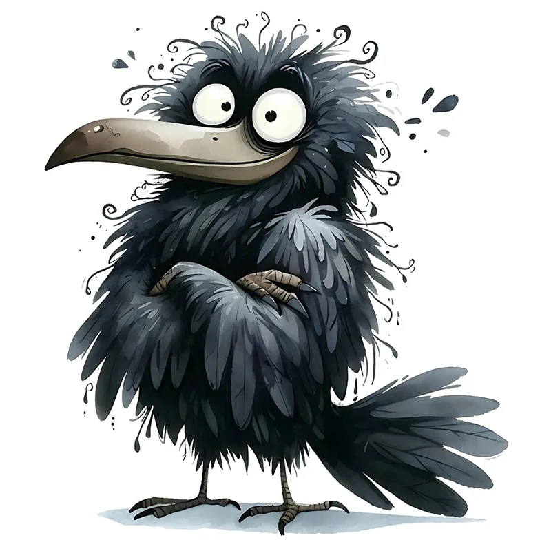 1pc Funny Black Raven Sticker Water-proof Home Wall Decal for Wall Bathroom Cabinet Door Toilet Car Laptop wall stickers,toilet stickers
