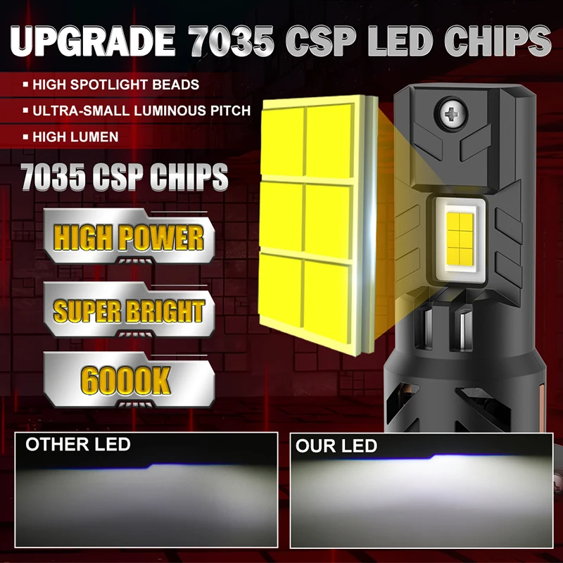 6700W H7 LED 캔버스 라이트 CSP 1:1 미니 사이즈 자동차 헤드라이트 6700000LM 초고휘도 무선 터보 H7 12V 다이오드 전구 6000K 램프 24V