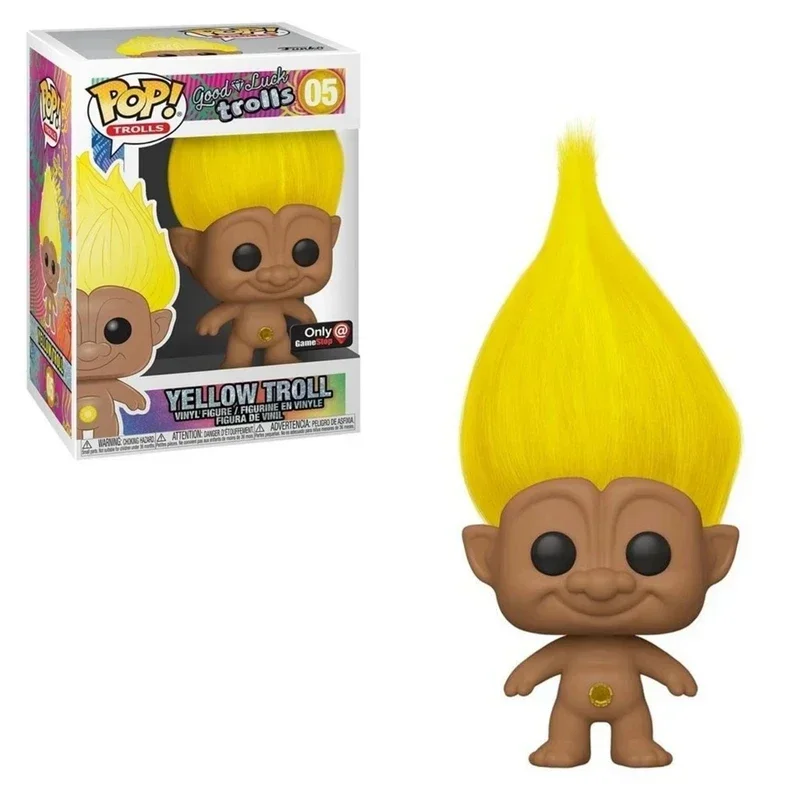 thumbnail image 1 of FUNKO POP
 with original box GOOD-LUCK TROLLS #01#03#05#07 Troll Vinyl Action Figure Dolls Collection Models for Children Toys, 1 of 5