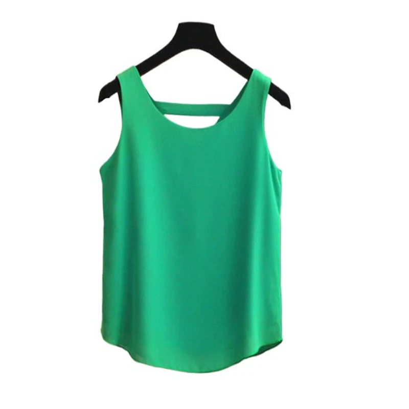 

2024Summer Fashion Vest Blusas 10 Colors Solid Ruffle Chiffon Blouse Women plus sizeCasual Loose Ladies Tops Shirt