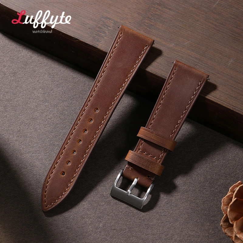 Vintage Brown Leather Watch Strap | Unisex Replacement Band