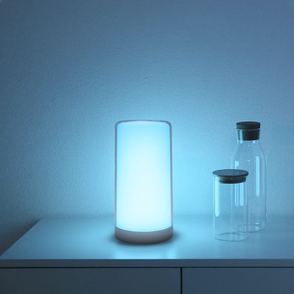 Milhões de Cores Lâmpada de Toque Candeeiro de Mesa Lâmpada de Cabeceira Luz da Noite Luz da Noite do Bebê Inteligente Temporizador Usb Estudo Interior Presente 16 Rgb Led 17 Home & Garden