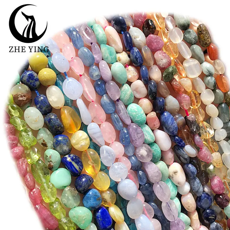 Zhe Ying 15'' Natural Irregular Peridot Stone Aquamarine