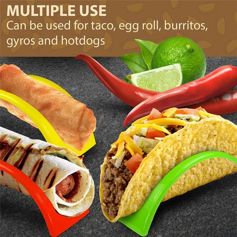 12 Pack Taco Trays Plastic Burrito Trays Serving Party Supplies For Tacos Burritos Hot Dogs-Y78A