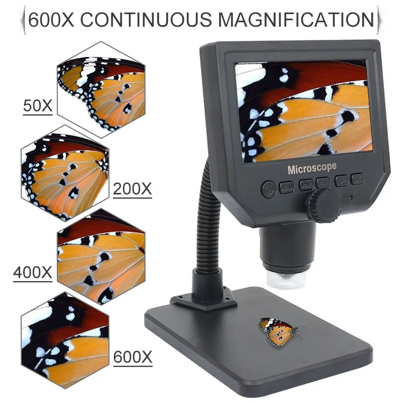 Microscope électronique de réparation de téléphone portable de G600 HD,  microscope électronique de pouce 600X de 4.3 - Cdiscount Bricolage